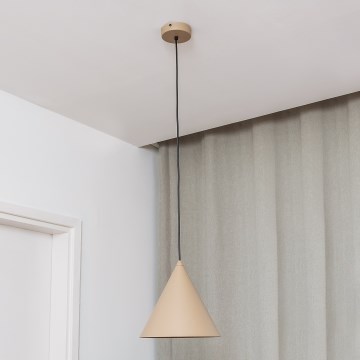 Lustr na lanku ETNA 1xE27/15W/230V pr. 25 cm béžová