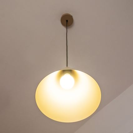 Lustr na lanku ETNA 1xE27/15W/230V pr. 25 cm béžová