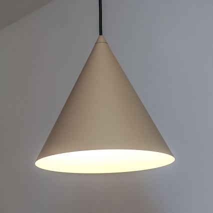 Lustr na lanku ETNA 1xE27/15W/230V pr. 25 cm béžová