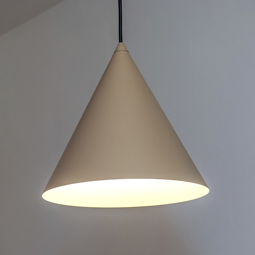Lustr na lanku ETNA 1xE27/15W/230V pr. 25 cm béžová