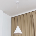 Lustr na lanku ETNA 1xE27/15W/230V pr. 25 cm bílá