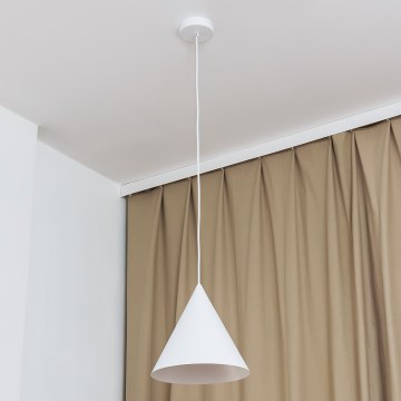 Lustr na lanku ETNA 1xE27/15W/230V pr. 25 cm bílá