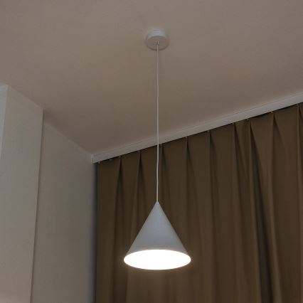 Lustr na lanku ETNA 1xE27/15W/230V pr. 25 cm bílá
