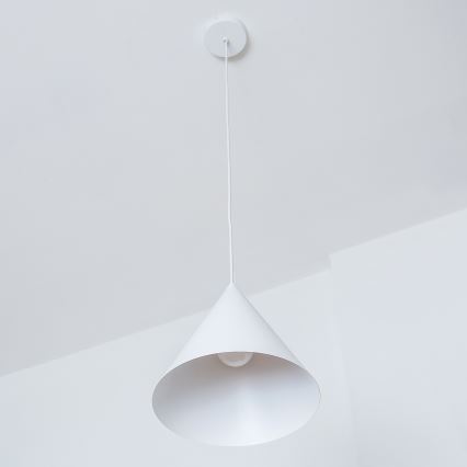Lustr na lanku ETNA 1xE27/15W/230V pr. 25 cm bílá