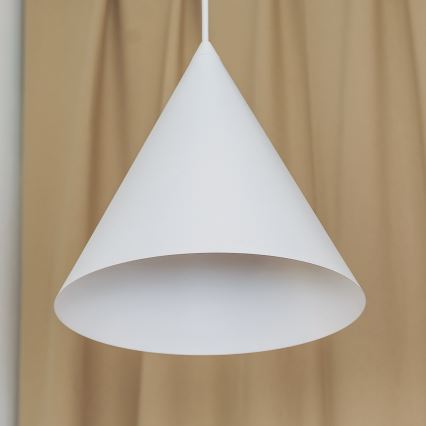 Lustr na lanku ETNA 1xE27/15W/230V pr. 25 cm bílá