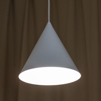 Lustr na lanku ETNA 1xE27/15W/230V pr. 25 cm bílá