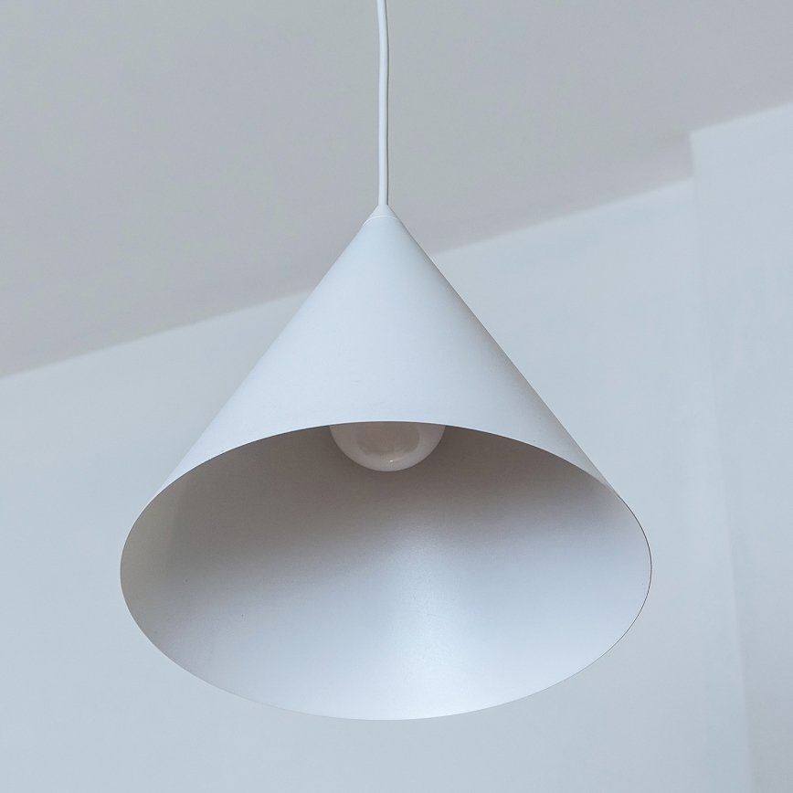 Lustr na lanku ETNA 1xE27/15W/230V pr. 25 cm bílá