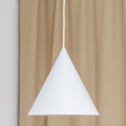 Lustr na lanku ETNA 1xE27/15W/230V pr. 25 cm bílá