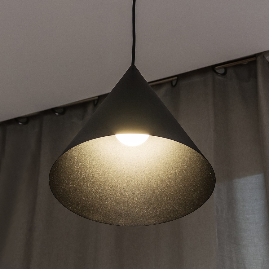 Lustr na lanku ETNA 1xE27/15W/230V pr. 25 cm černá