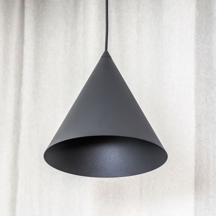 Lustr na lanku ETNA 1xE27/15W/230V pr. 25 cm černá