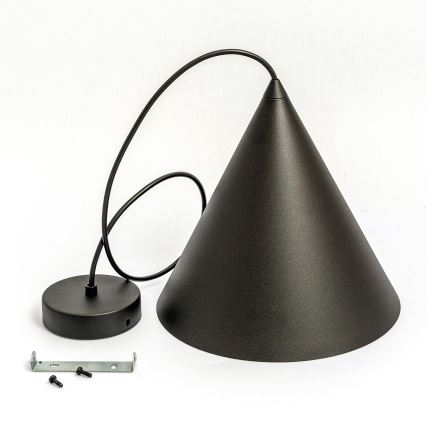 Lustr na lanku ETNA 1xE27/15W/230V pr. 25 cm černá