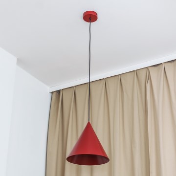 Lustr na lanku ETNA 1xE27/15W/230V pr. 25 cm červená