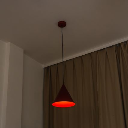 Lustr na lanku ETNA 1xE27/15W/230V pr. 25 cm červená