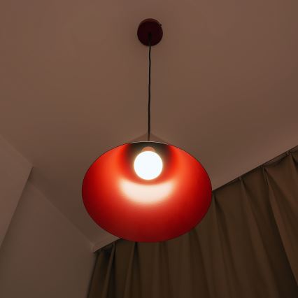 Lustr na lanku ETNA 1xE27/15W/230V pr. 25 cm červená