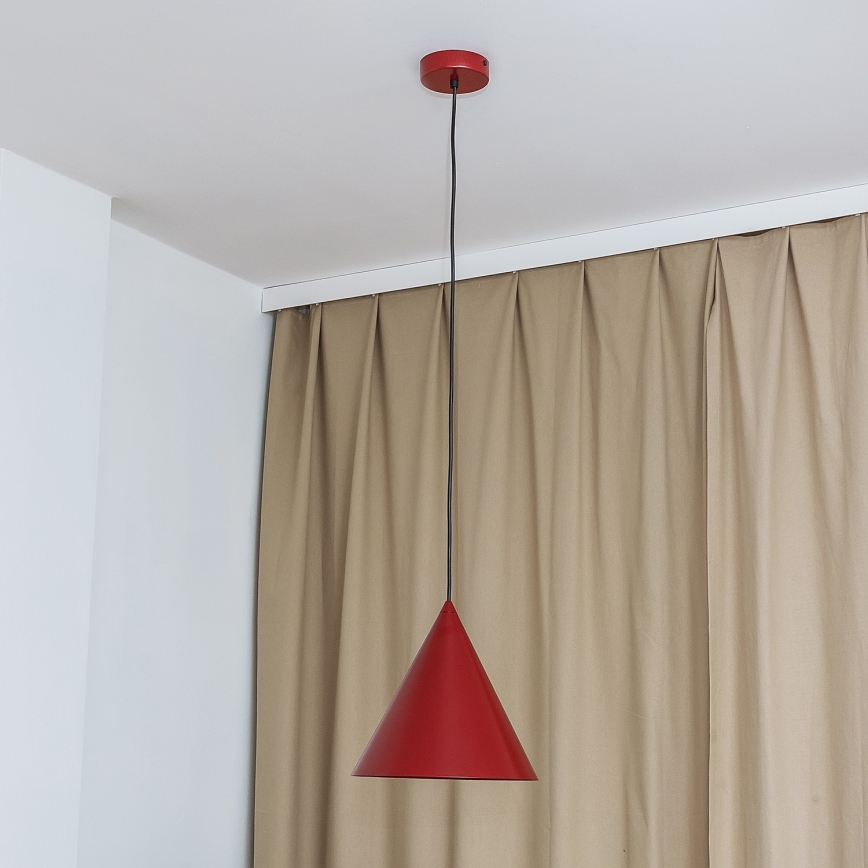 Lustr na lanku ETNA 1xE27/15W/230V pr. 25 cm červená