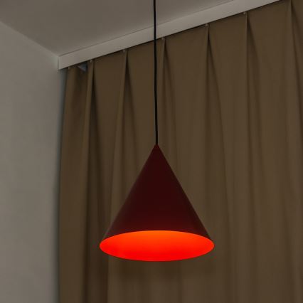 Lustr na lanku ETNA 1xE27/15W/230V pr. 25 cm červená