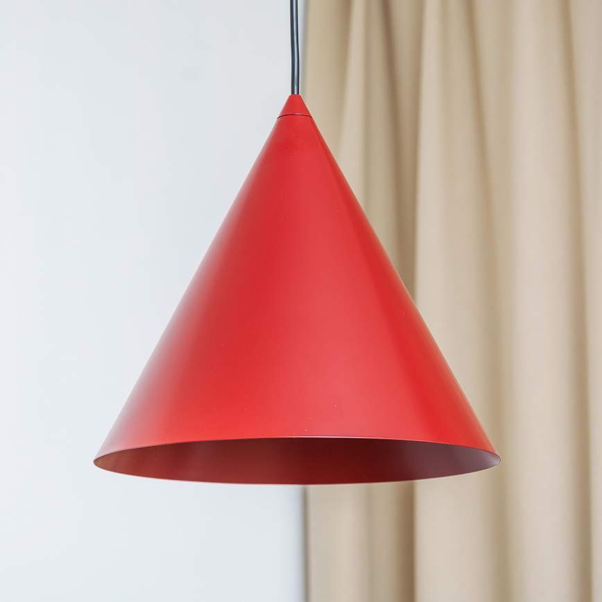 Lustr na lanku ETNA 1xE27/15W/230V pr. 25 cm červená