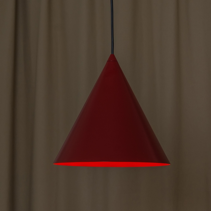 Lustr na lanku ETNA 1xE27/15W/230V pr. 25 cm červená
