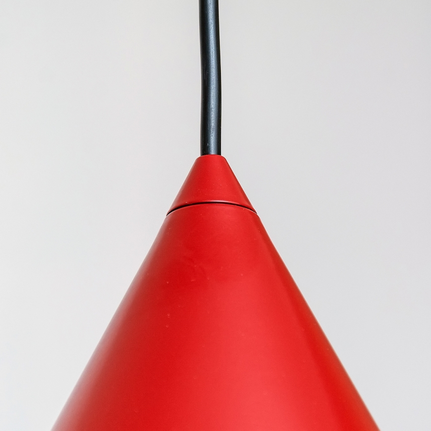 Lustr na lanku ETNA 1xE27/15W/230V pr. 25 cm červená