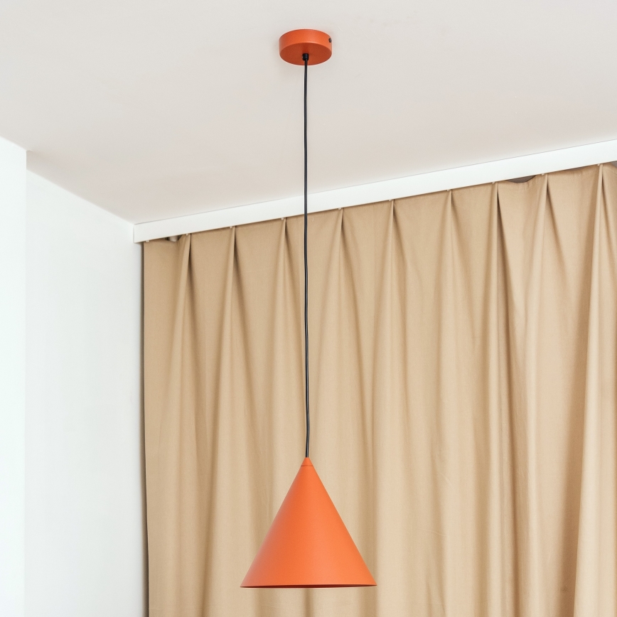Lustr na lanku ETNA 1xE27/15W/230V pr. 25 cm oranžová
