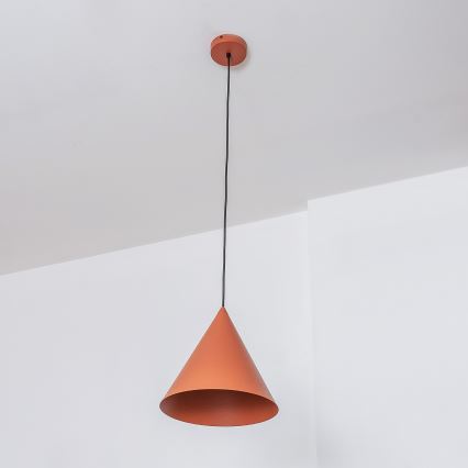 Lustr na lanku ETNA 1xE27/15W/230V pr. 25 cm oranžová