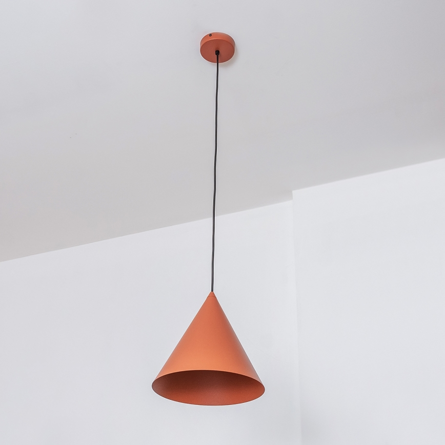 Lustr na lanku ETNA 1xE27/15W/230V pr. 25 cm oranžová