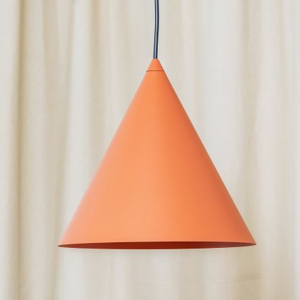 Lustr na lanku ETNA 1xE27/15W/230V pr. 25 cm oranžová