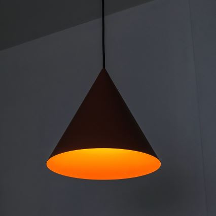 Lustr na lanku ETNA 1xE27/15W/230V pr. 25 cm oranžová