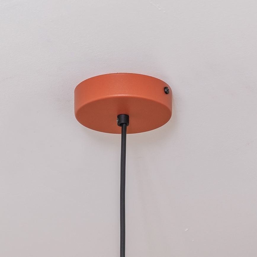 Lustr na lanku ETNA 1xE27/15W/230V pr. 25 cm oranžová