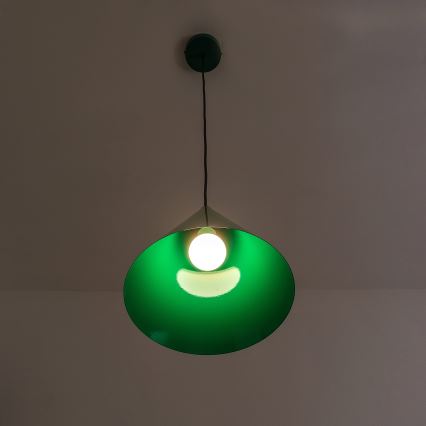 Lustr na lanku ETNA 1xE27/15W/230V pr. 25 cm zelená