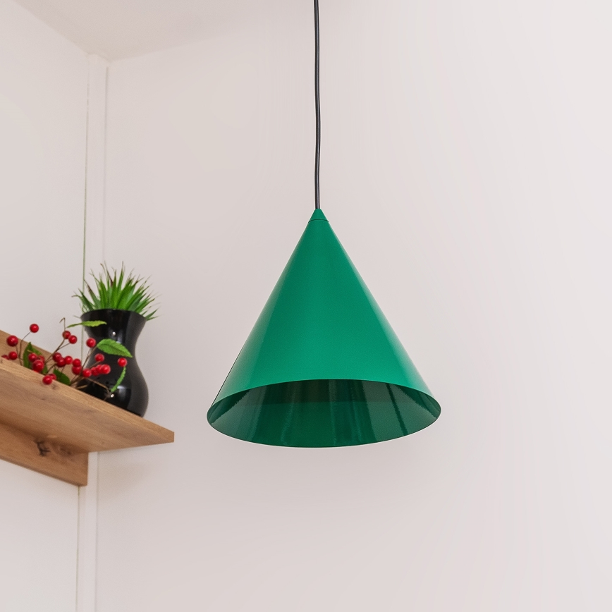 Lustr na lanku ETNA 1xE27/15W/230V pr. 25 cm zelená