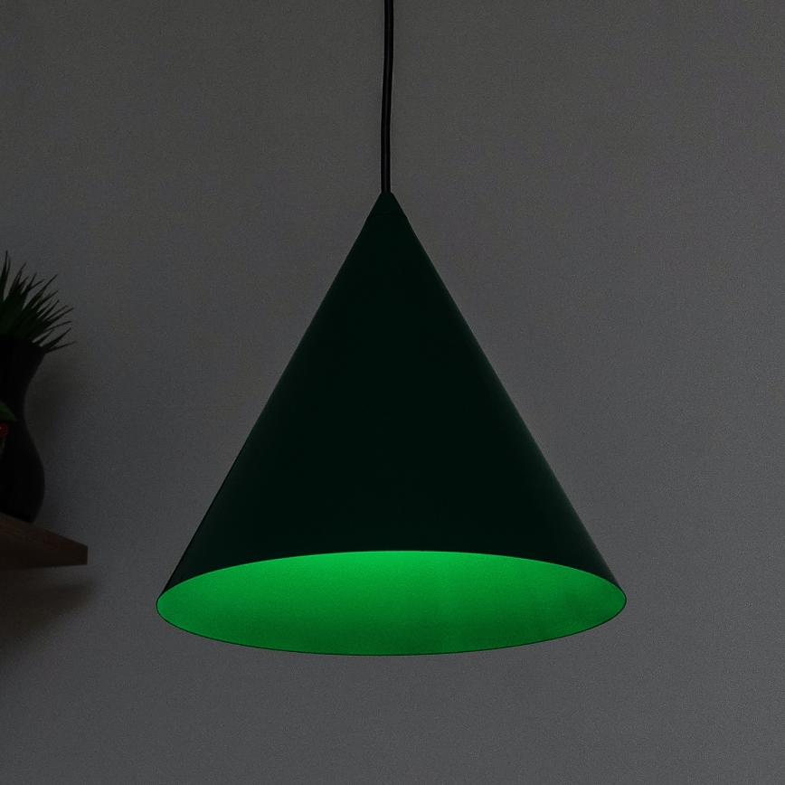 Lustr na lanku ETNA 1xE27/15W/230V pr. 25 cm zelená