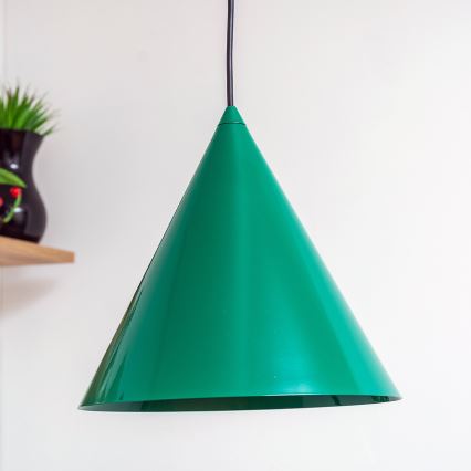 Lustr na lanku ETNA 1xE27/15W/230V pr. 25 cm zelená