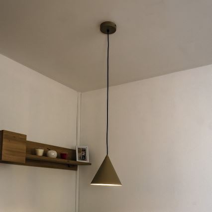 Lustr na lanku ETNA II 1xE27/15W/230V pr. 18,5 cm béžová