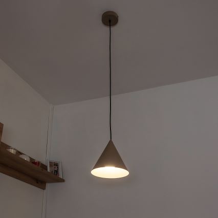 Lustr na lanku ETNA II 1xE27/15W/230V pr. 18,5 cm béžová