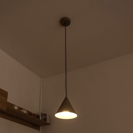 Lustr na lanku ETNA II 1xE27/15W/230V pr. 18,5 cm béžová