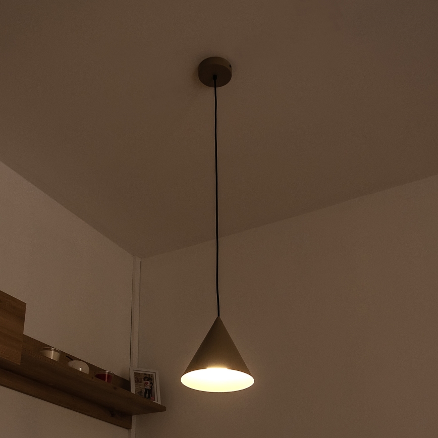 Lustr na lanku ETNA II 1xE27/15W/230V pr. 18,5 cm béžová