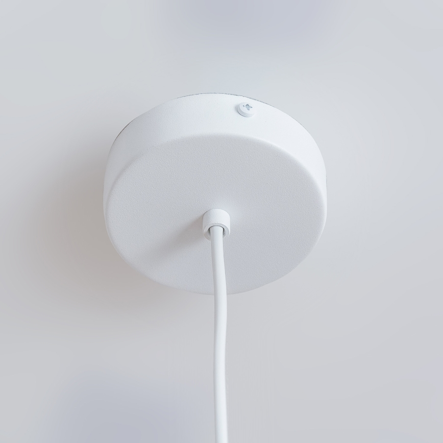 Lustr na lanku ETNA II 1xE27/15W/230V pr. 18,5 cm bílá