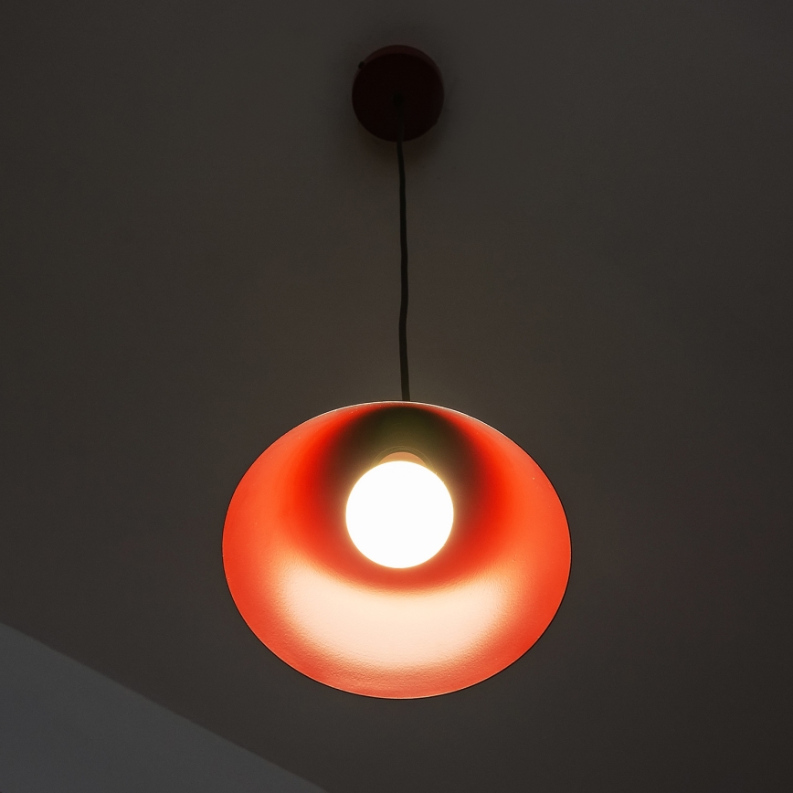 Lustr na lanku ETNA II 1xE27/15W/230V pr. 18,5 cm červená