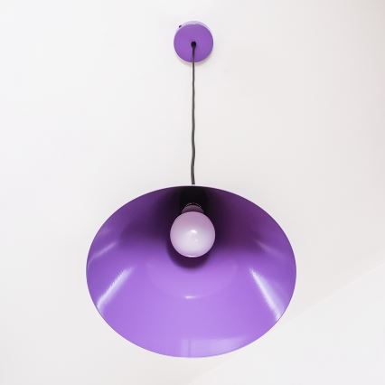 Lustr na lanku ETNA II 1xE27/15W/230V pr. 25 cm fialová