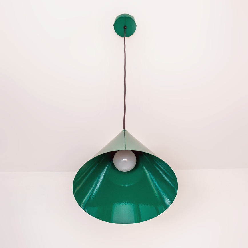 Lustr na lanku ETNA II 1xE27/15W/230V pr. 25 cm zelená