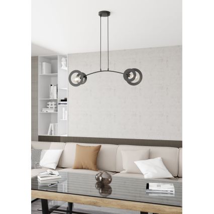 Lustr na lanku EUFORIA 2xE27/15W/230V černá