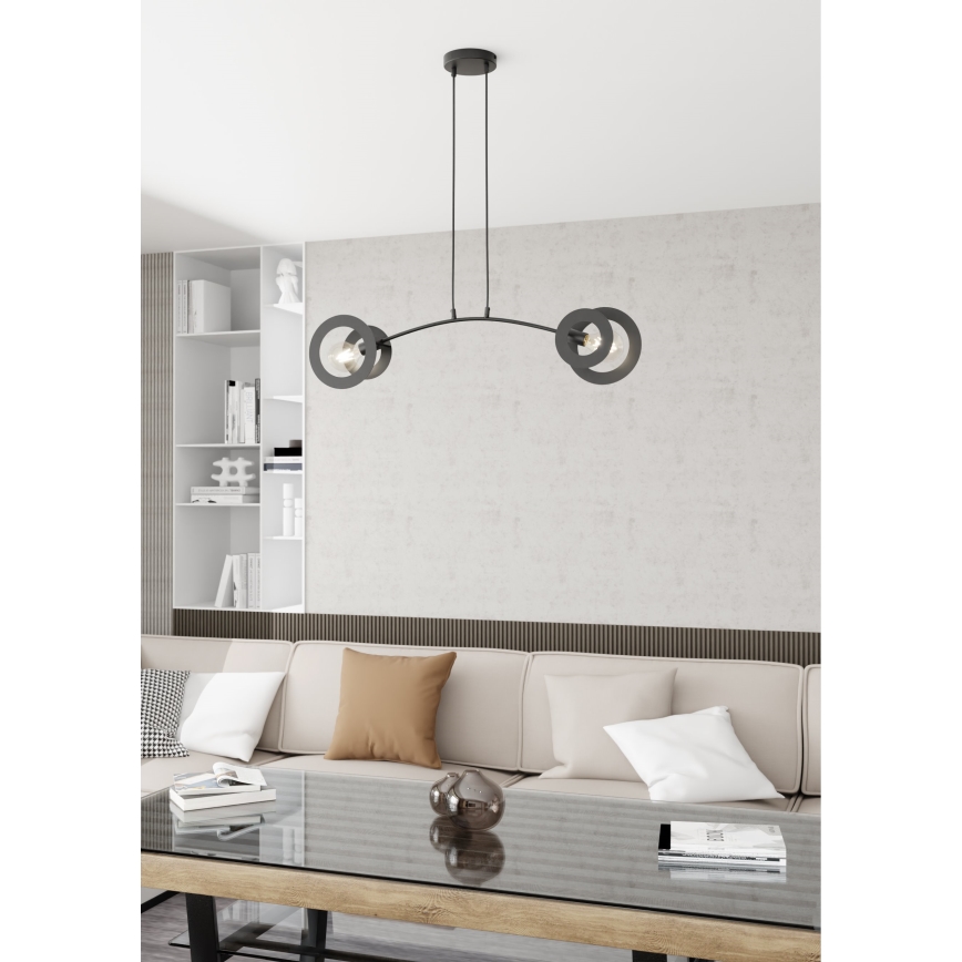 Lustr na lanku EUFORIA 2xE27/15W/230V černá