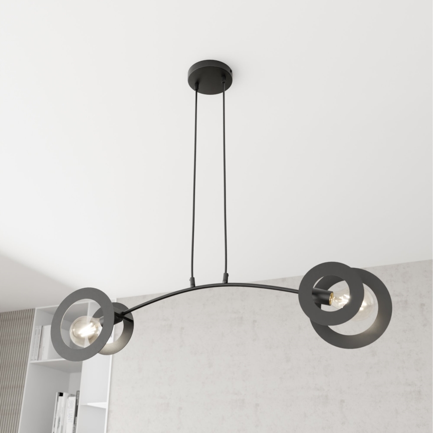 Lustr na lanku EUFORIA 2xE27/15W/230V černá