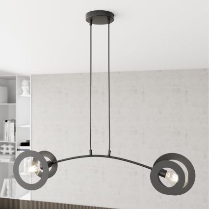 Lustr na lanku EUFORIA 2xE27/15W/230V černá