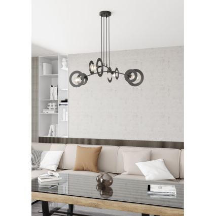 Lustr na lanku EUFORIA 4xE27/15W/230V černá