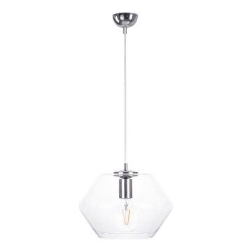 Lustr na lanku EVEL 1xE27/60W/230V lesklý chrom