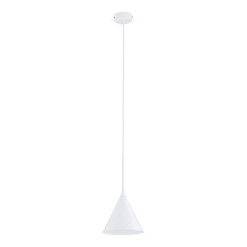 Lustr na lanku FABO 1xE27/15W/230V pr. 17 cm bílá