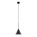 Lustr na lanku FABO 1xE27/15W/230V pr. 17 cm černá