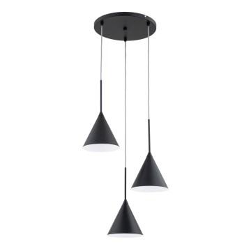 Lustr na lanku FABO 3xE14/10W/230V černá